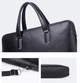 Кожаная мужская деловая сумка-портфель портфель для ноутбука черный Tiding Bag 64028 - изображение 9