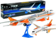 Zabawka LEAN Toys Samolot pasażerski z napędem z podstawką 65 cm Biały 3581 (5902808156819) - obraz 2