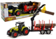 Zabawka LEAN Toys Traktor z przyczepą leśną z drewnem i ramieniem 5847 (5905323219298) - obraz 2