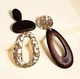 Женские сережки большие асимметричные jewelry коричнево-золотые - изображение 6