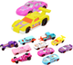 Zestaw autek LEAN Toys Resoraki dla dziewczynek 10 szt Różowe 24731 (5905991057819) - obraz 3