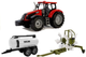 Zestaw zabawek LEAN Toys Traktor z przyczepką zgrabiarką i cysterną Czerwony 5851 (5905323219304) - obraz 2