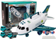 Zestaw zabawek LEAN Toys City Samolot rozkładany z autkami światłami i dźwiękami 1:64 Biały 7391 (5908275999041) - obraz 2
