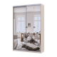 Шкаф купе Doros Сити Лайт Кашемир 2 Зеркала 150х45х225 (80736362) - изображение 1