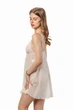 Нічна сорочка жіноча з сіточки та мережива Felisiya Lingerie Шампань 4-003с320S - зображення 5
