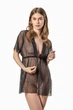 Халат пляжный женский из сеточки Felisiya Lingerie 87-170кп One size(S-M) Черный - изображение 5