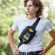 Сумка бананка (мужской мессенджер/слинг) Cordura 1000D (патч-панель) черная (0290839801113) - изображение 6