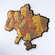 Мапа України настінна середня 3D об'ємна в коробці ручна робота 92.5*64.6 см Гранд Презент (12) - изображение 3