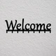 Вешалка на стену с металла Welcome (80 см) - изображение 1