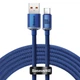 Кабель Baseus Crystal Shine Series Fast Charging Data Cable USB to Type-C 100W 2m Blue - изображение 1
