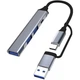 Концентратор Dynamode USB Type-C + USB-A to 1хUSB-C 3.0 1хUSB-A 3.0 2xUSB-A 2.0 dark grey (DM-UH-314AC) - зображення 1