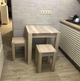 Табурет дерев'яний кухонний KOSKO legs S-1 35*35*48 Ясен Weiss - изображение 4