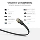 Патч корд Ugreen мережевий кабель 10 Гбіт \ Ethernet RJ45 Cat 7 плоский 0.5М Black (NW107) - зображення 3
