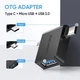 Адаптер Ugreen 2 in 1 Adapter microUSB Male + USB Type-C Male to USB 3.0 Female OTG Black (30453) - изображение 5