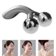 Массажер 3D MASSAGER ZL 201 для лица и тела лифтинговый с микротоками водонепроницаемый 155х95х53 мм Серебряный для омоложения кожи и коррекции контуров лица с Y образной конструкцией и солнечной батареей для генерации токов - изображение 1