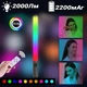 LED - освітлювач, відеосвітло, жезл RGB - Rainbow Stick Light 50 см з вбудованим АКБ та пультом - зображення 1
