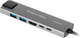 USB-hub Kruger&Matz USB-Type-C - HDMI/2x USB3.0/2x USB-C/RJ45 Grey (5901890040549) - obraz 2
