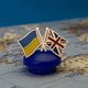 Значок Dobroznak Прапори України/Британії (6406) - изображение 1