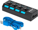 USB-хаб Rebel USB 3.0 4 ports Black (5901890029025) - зображення 1