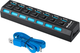 USB-hub Rebel USB 3.0 7 ports Black (5901890029032) - obraz 1