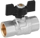 Кран кульовий Kroner 1/2" ВВ PN40 "метелик" нікельований (CV033206) - зображення 2