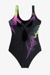 Купальник спортивный с узором женский On me 3005 40 Черный shop (2000990917560) - изображение 9