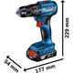 Шуруповерт Bosch GSB 185-LI, 2х2.0 Ah, ЗП GAL 18V-20, кейс (0.601.9K3.100) - зображення 8