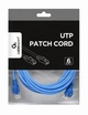 Патч-корд UTP Cablexpert (PP6U-3M/B) cat.6, літий, 50u штекер із засувкою, 3 м, синій - зображення 2