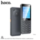 Мобільний телефон Hoco A13 Cool View 4G dual sim button mobile phone A13 |кнопковий, до 450 годин, 4G GSM, LTE, VoLTE, дисплей 2.4", 2 SIM-карти, 2500 мАг, камера| Сірий - зображення 1