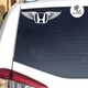 Наклейка на авто Oracal Логотип Эмблема Honda Хонда с крыльями Белая 20х6см (EA001-2) - изображение 2