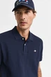 Чоловіче темно-синє поло TEXTURED POLO Gant S 2014025 - зображення 4