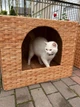 Домик для животных плетёный из лозы, 65×60×60 см ручная работа коричневый (00319) - изображение 6