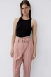Штани жіночі Zara Spring Pink Relaxed Trousers Pants with belt buckle High Waisted S Рожеві (8372\227676) - изображение 3