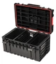 Мобільний комплект модульних боксів Qbrick System ONE CART TECHNIK SET 2.0 Набір ящиків для інструментів з ручкою на колесах для домашньої майстерні та гаражу Органайзер зі знімними контейнерами Чорно-червоний - зображення 6