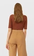 Топ Stradivarius коричневий NAZFU131 S - изображение 4