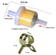 Паливні міні фільтри для мотоцикла Filter Kit 2 бензинових фільтра для байка / скутера / мопеда + 2 шланга і 4 хомута для кріплення шлангів, жовті (110397299) - зображення 4