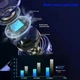 Портативний міні вентилятор Mini fan AND892 з підставкою для телефону та дисплеєм Фіолетовий - зображення 3