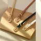 Набор из 4 стильных женских поясов LET'S RESIN - узкие пояса для повседневных образов (122 см) - изображение 2