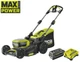 Газонокосарка акумуляторна Ryobi Max Power RY36LMX46A-150 36В акб 1х5А·год 46см 55л 25-75мм 22.5кг (5133004914) - изображение 1