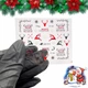 Новогодние 3D наклейки ( Надписи, олени, веточки) 044 для дизайна ногтей на прозрачной основе - изображение 2