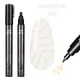Дзеркальна ручка-маркер Gold Chrom metal nail pen Дизайнер для малювання на нігтях - зображення 3