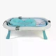 Складана дитяча ванночка Lionelo Turquoise для купання малюка з вбудованим термометром, блакитна - зображення 3