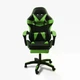 Эргономичное геймерское кресло VECOTTI GT Green для игр и работы с подсветкой, черное с зеленым - изображение 2