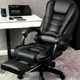 Офисное кресло руководителя Virgo X6 Black с регулировкой высоты и угла наклона, экокожа, черное - изображение 4