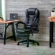 Офисное кресло руководителя Virgo X6 Black с регулировкой высоты и угла наклона, экокожа, черное - изображение 7