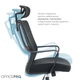 Крісло офісне OfficePro Harmony OC310-B-B-B Black - зображення 11