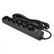 Фільтр живлення Patron 5.0 m, 3*1.5mm2 (SP-1665) 6 розеток BLACK (EXT-PN-SP-1665) - зображення 1