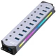 Хаб на 10 портів USB 3.0 BauTech з RGB підсвічуванням в алюмінієвому корпусі Сірий (1015-823-00) - зображення 1