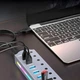 Хаб на 10 портів USB 3.0 BauTech з RGB підсвічуванням в алюмінієвому корпусі Сірий (1015-823-00) - зображення 3