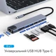 Універсальний USB Hub Type-C 8-в-1 з HDMI 4K, PD зарядкою, Ethernet і кардрідером - зображення 1